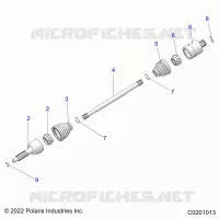 DRIVE TRAIN, REAR DRIVE SHAFT