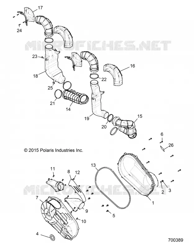 DRIVE TRAIN, CLUTCH COVER AND DUCTING