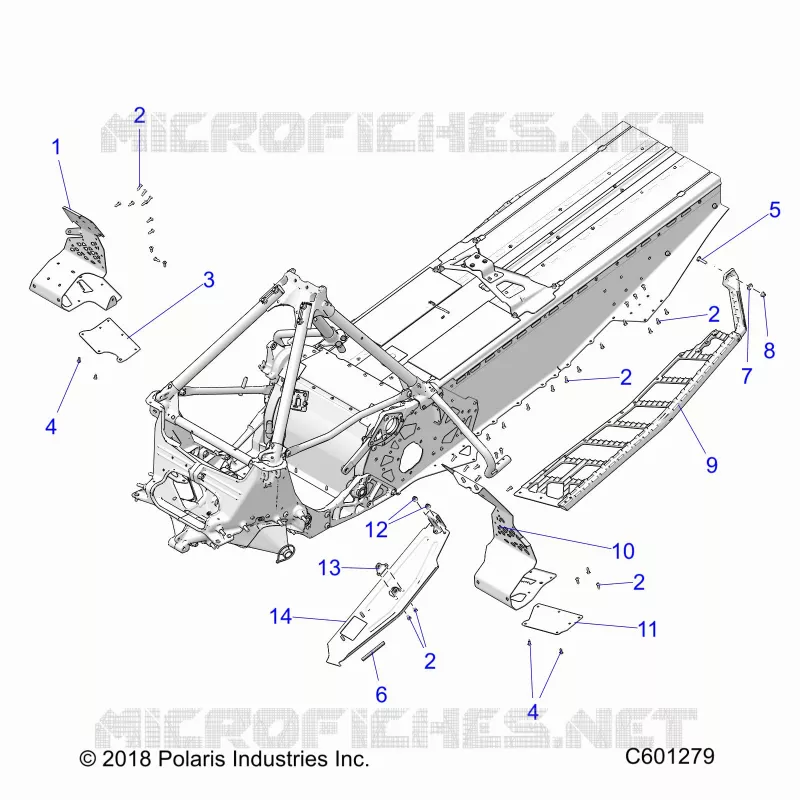 CHASSIS, CLUTCH GUARD/FOOTRESTS/RUNNING BOARDS