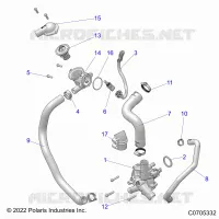 ENGINE, WATERPUMP AND BYPASS