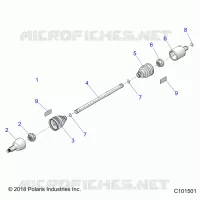 DRIVE TRAIN, DRIVE SHAFT, FRONT