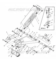 SWING ARM WELDMENT AND  REAR SHOCK ASSEMBLY (4913491349021A)