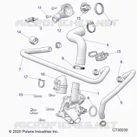 ENGINE, WATERPUMP AND BYPASS
