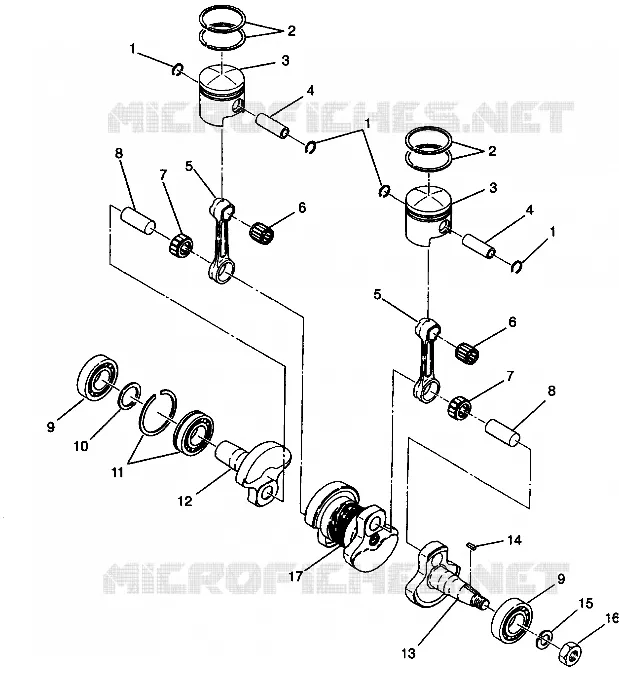 PISTON   CRANKSHAFT LITE GT 0943133 (49250125010034)