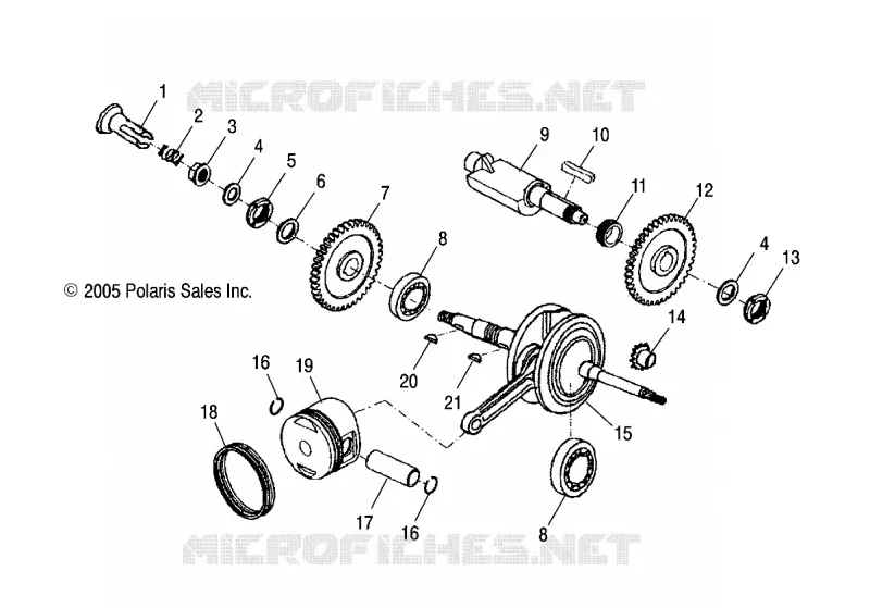 CRANKSHAFT AND PISTON