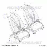 SEAT BELT MOUNTING, REAR, 6 POINT