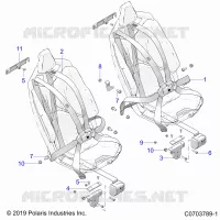 SEAT BELT MOUNTING, FRONT, 6 POINT