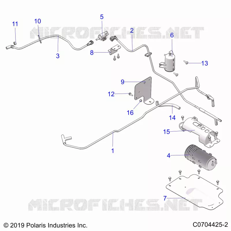FUEL TANK EVAP, CANISTER AND LINES