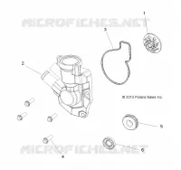ENGINE, WATERPUMP IMPELLER AND COVER