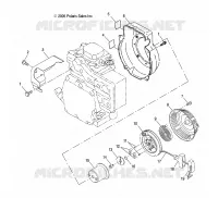 ENGINE, RECOIL STARTER AND BLOWER HOUSING