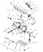 THROTTLE  BODYWORK 500 EFI 0963774 AND EUROPEAN 500 EFI E963774 (4936183618C011)