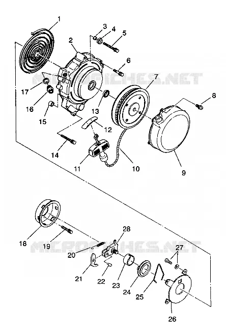 RECOIL STARTER 6X6 250 W938727 (4924092409046A)