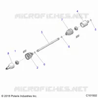 DRIVE TRAIN, REAR HALF SHAFT
