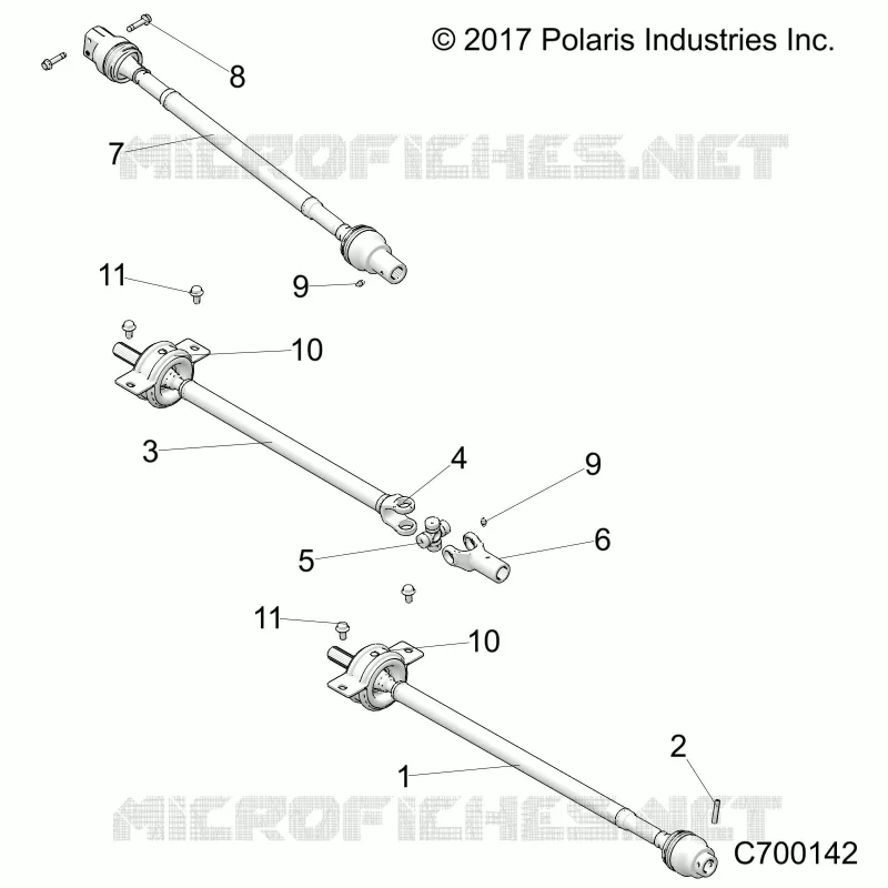 DRIVE TRAIN, FRONT, MID, REAR PROP SHAFT