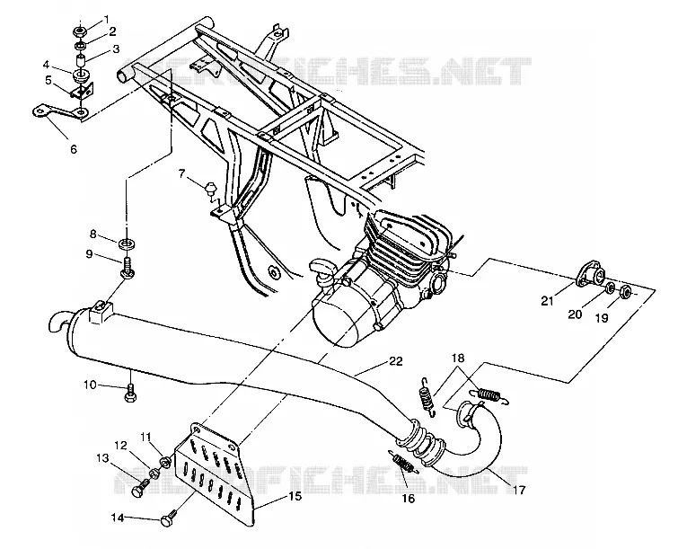 EXHAUST ASSEMBLY 4X4 250 W938127 (4924042404005A)