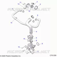 ENGINE, WATERPUMP AND BYPASS