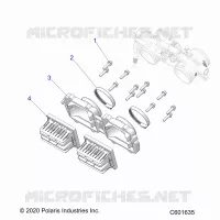 ENGINE, REED VALVE AND THROTTLE BODY ADAPTOR