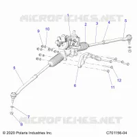 STEERING GEAR BOX W/EPS AND RELATED