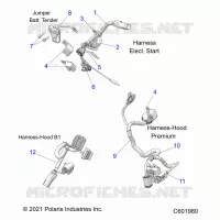 ELECTRICAL, WIRE HARNESS, HOOD, ELEC. START