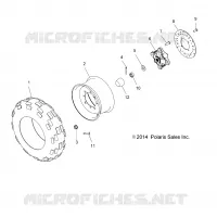 WHEELS, FRONT TIRE AND BRAKE DISC