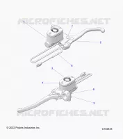FRONT BRAKE BRAKE LEVER AND MASTER CYLINDER
