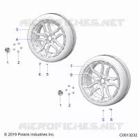 WHEELS, FRONT AND REAR (SL MODELS)
