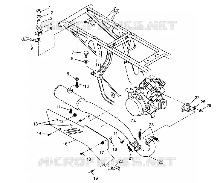 EXHAUST SYSTEM SPORTSMAN 4X4 W948040 (4926842684A010)