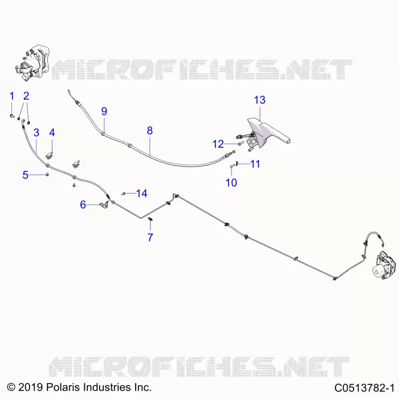 REAR BRAKE BRAKE LINE AND PARK BRAKE