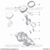 ENGINE, CRANKSHAFT AND PISTON
