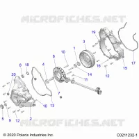 ENGINE, STATOR COVER AND FLYWHEEL