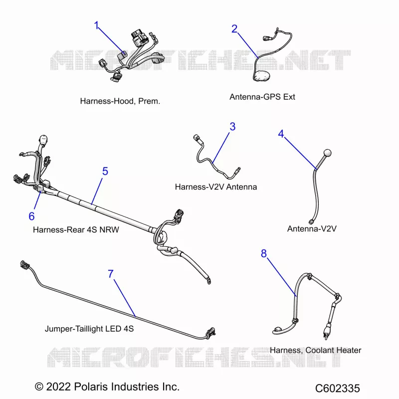 ELECTRICAL, WIRE HARNESSES, HOOD/JUMPERS, GPS