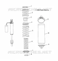 REAR SHOCK TRACK/SPRING ASSEMBLY