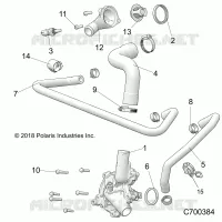 ENGINE, WATERPUMP AND BYPASS