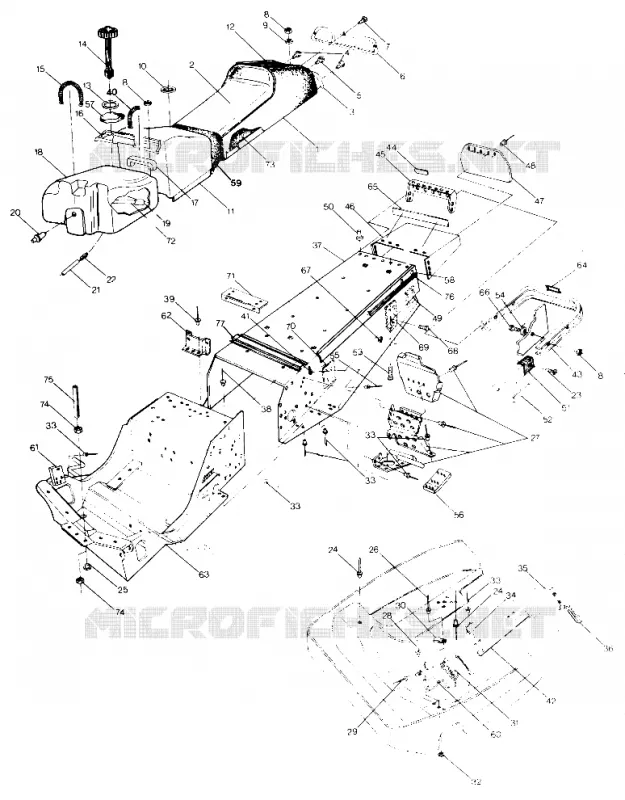 CHASSIS AND SEAT 500 AND 500 CLASSIC (4919251925001A)