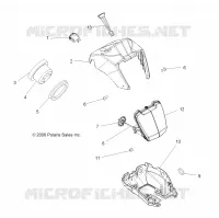 HEADLIGHT POD AND SPEEDOMETER