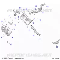 DRIVE TRAIN, CLUTCH COVER AND DUCTING