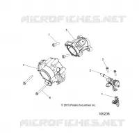 ENGINE, THROTTLE BODY AND FUEL RAIL