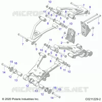 REAR SUSPENSION CONTROL ARM, MOUNTING