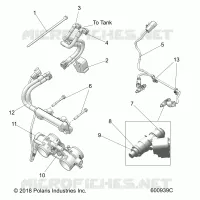 FUEL SYSTEM, RAIL, LINES AND THROTTLE BODY