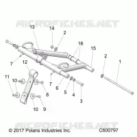 SUSPENSION, FRONT TORQUE ARM
