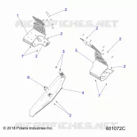CHASSIS, CLUTCH GUARD AND FOOTRESTS