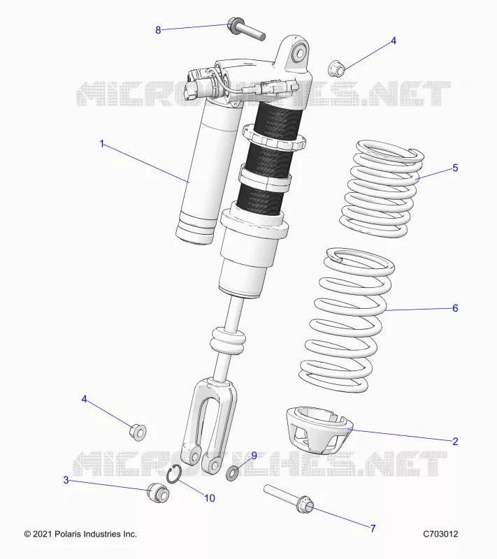 SUSPENSION, FRONT SHOCK MOUNTING, STANDARD/PREMIUM