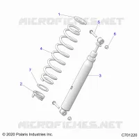 SUSPENSION, REAR SHOCK MOUNTING