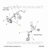 ELECTRICAL, WIRE HARNESS, HOOD, ELEC. START