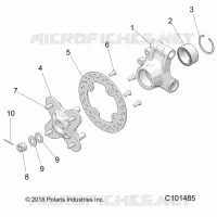 REAR SUSPENSION HUB AND BEARING CARRIER