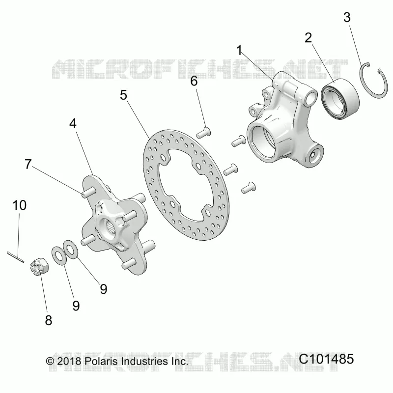 REAR SUSPENSION HUB AND BEARING CARRIER