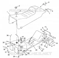 SEAT   GAS TANK 700 XCR 0985678(A) AND EUROPEAN 700 XCR E985678 (4943114311A006)