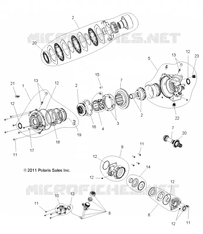 DRIVE TRAIN, FRONT GEARCASE INTERNALS