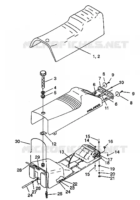 SEAT   GAS TANK ASSEMBLY TRAIL DELUXE E940262 (49273827380002)
