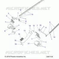 CHASSIS, CLUTCH GUARD, FOOTRESTS, TUNNEL GRIPS